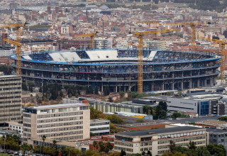 אצטדיון קאמפ נואו של ברצלונה בשיפוצים (צילום: GettyImages)