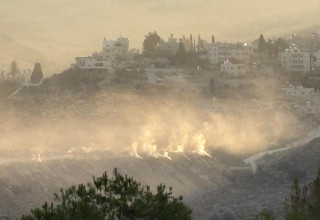 שריפת פסולת בנעלין  (צילום: שני גזית)