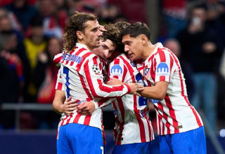 שחקני אתלטיקו מדריד חוגגים (צילום: Diego Souto / Contributor)