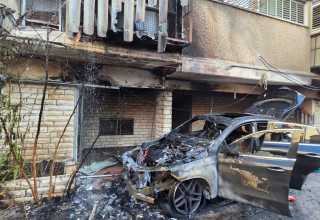 תיעוד מזירת השריפה בחיפה  (צילום: דוברות כבאות והצלה לישראל | מחוז חוף )