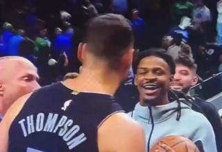 ג'ה מוראנט, ממפיס גריזליס, מתעמת עם קלי תומפסון (צילום: צילום מסך, מתוך הרשתות החברתיות)