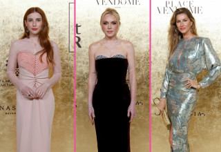 מימין לשמאל: ג'יזל בינדשן, לינדזי לוהן, אמה רוברטס (צילום:  Taylor Hill/Getty Images)