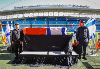 ארונה של מרים פייברג (צילום: טל גל, פלאש 90)