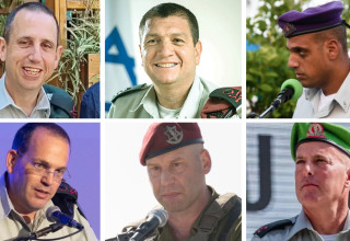 עודד בסיוק, אהרון חליווה, ירון פינקלמן, יוסי שריאל, אבי רוזנפלדחיים כהן,  (צילום: דובר צה"ל)