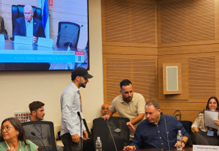 מרדכי דוד בדיון הוועדה לביטחון לאומי בכנסת (צילום: אברהם בלוך)