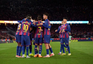 שחקני ברצלונה (צילום: Quality Sport Images / Contributor)