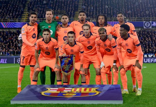 שחקני ברצלונה (צילום: GettyImages)