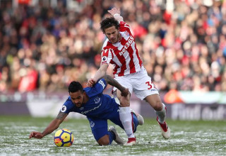 רמדאן סובחי במדי סטוק סיטי (צילום: Matthew Lewis / Stringer)