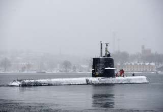 צוללת שוודית בנמל סטוקהולם, ארכיון  (צילום: REUTERS/Scanpix/ Henrik Montgomery)