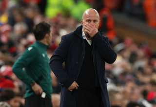 ארנה סלוט מאמן ליברפול מאוכזב (צילום: רויטרס)