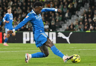 וינסיוס ג'וניור שחקן ריאל מדריד (צילום: JOSE JORDAN)