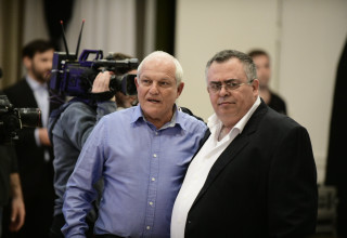 דוד ביטן וחיים כץ (צילום: תומר ניוברג, פלאש 90)