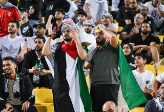 אוהדי פלסטין (צילום: GettyImages)