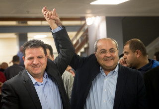 אחמד טיבי, איימן עודה (צילום: יונתן זינדל, פלאש 90)