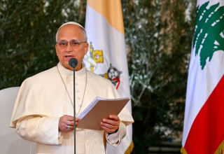 האפיפיור לאו ה-14 בלבנון (צילום: רויטרס)