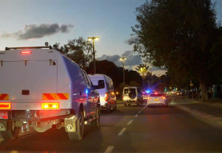 ארונו של חטוף חלל בדרך למכון הלאומי לרפואה משפטית (צילום: דוברות המשטרה)