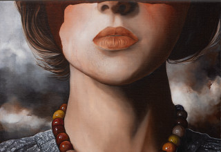 ענת בצר, רוּחַ, שמן על בד 35x35 ס"מ, 2025 (צילום: אלעד שריג)