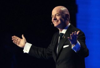 ג'אני אינפנטינו נשיא פיפ"א, הגרלת מונדיאל 2026 (צילום: רויטרס)
