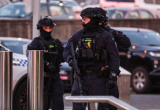 זירת הפיגוע באוסטרליה (צילום:  DAVID GRAY / AFP )