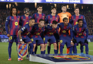 שחקני ברצלונה (צילום: Gettyimages)