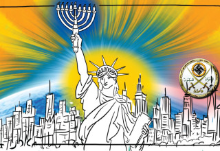 זה עוד ייגמר בחנוכייה שלמה בניו יורק (צילום: איור ארנון קרמר)