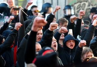 הפגנת הימין הקיצוני בברלין (צילום: רויטרס)