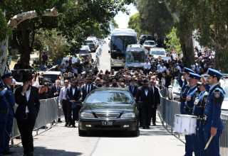 הלווייתו בסידני של הרב אלי שלנגר, 17.12.25 (צילום: רויטרס)