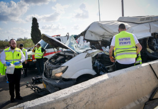 תאונת דרכים, 25.9.25 (צילום: אבשלום ששוני)