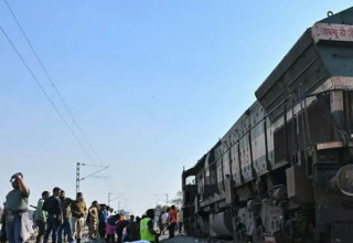 תאונת הרכבת בהודו, פגעה במספר פילים (צילום: רשתות חברתיות, שימוש לפי סעיף 27 א')