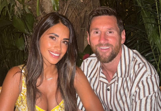 ליאו מסי ואשתו אנטונלה (צילום: מסך, אינסטגרם)