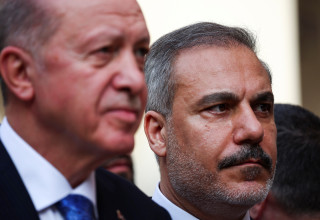 האקאן פידאן, רג'פ טאיפ ארדואן (צילום: REUTERS/Florion Goga)