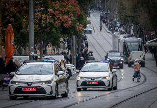 ניידות משטרה בירושלים (צילום: נתי שוחט פלאש 90)