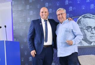 יעקב ברדוגו ויגאל ברנד (צילום: אופיר מרדכי)