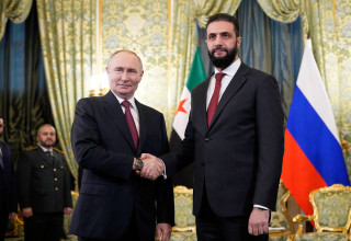 ולדימיר פוטין ואל ג'ולאני (צילום: רויטרס)