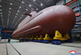 הצוללת הגרעינית של צפון קוריאה (צילום: KCNA)