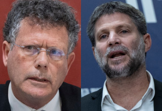 בצלאל סמוטריץ' ויצחק עמית (צילום: יונתן זינדל, פלאש 90,חיים גולדברג, פלאש 90)