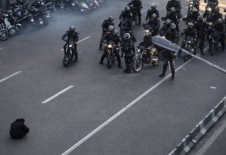 המחאה באיראן (צילום: רשתות ערביות)