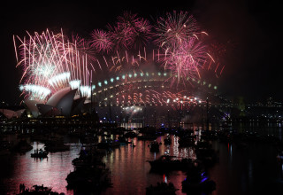 חגיגות השנה החדשה באוסטרליה (צילום: Izhar Khan/Getty Images)