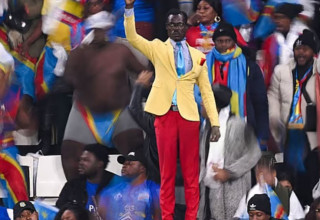 האוהד הקונגולזי (צילום: צילום מסך, X (טוויטר))