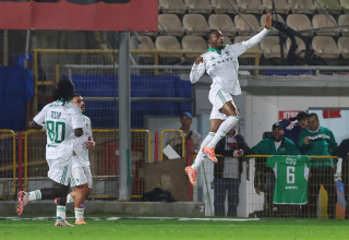 סילבה קאני שחקן מכבי חיפה חוגג שער (צילום: לירון מולדובן)