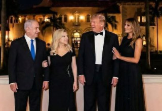 דונלד ומלניה טראמפ וביבי ושרה נתניהו (צילום: צילום מסך אינסטגרם)