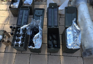 האמל"ח שנמצא ברכב בראש פינה (צילום: דוברות המשטרה)