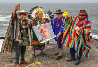 שמאנים בפרו (צילום: Connie FRANCE / AFP via Getty Images)