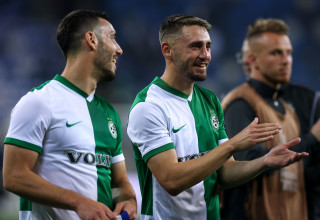 הפנים לדרבי. עומר אצילי עם נטע לביא (צילום: מאור אלקסלסי)