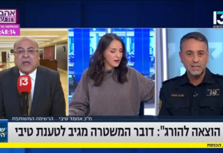 אריה דורון, אחמד טיבי (צילום: צילום מסך ערוץ 13)