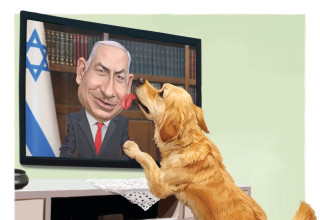 הכלב הביביסט (צילום: איור: אופיר בגון)