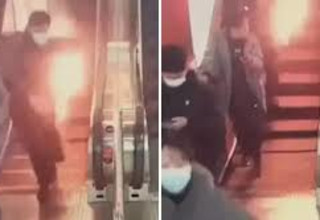  מטען נייד התפוצץ בכיס של אחד הנוסעים (צילום: צילום מסך)