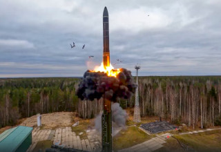 טיל בליסטי רוסי לטווח בינוני מסוג "אורשניק" (צילום: צילום מסך ABC)