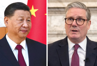 קיר סטארמר, שי ג'ינפינג (צילום: רויטרס)