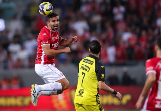 מיגל ויטור שחקן הפועל באר שבע, גמר גביע המדינה 2025 (צילום: מאור אלקסלסי)